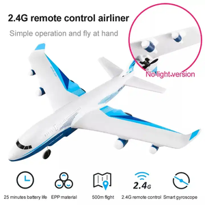 Avión Planeador Eléctrico con Control Remoto G2 2.4G, Modelo de Avión de Ala Fija de 2 Canales, Avión RC de Espuma Anticaídas con Luz LED - Product Image 5