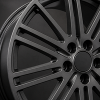 Nouvelle jante en alliage d'aluminium forgé 20 rayons, finition mate anthracite, logo personnalisé, 16-22 pouces, 5x114.3