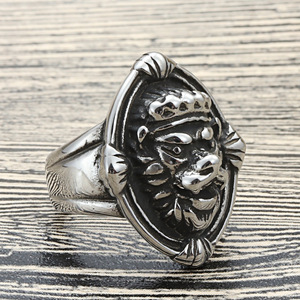 Men's Titanium Steel Lion <b>Ring</b> Animal Shape Retro Punk Style Stainless Steel Jewelry Gift 27060 - Product Image 3