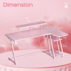 הגעה חדשה מחיר תחרותי פינת מחשב משרד קבלה עיצוב שולחן הרמה מתגלגל שולחן משחקים מתכווננת התלמיד - Product Image 3