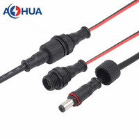 Connecteur mâle DC étanche AOHUA M12 5,5 * 2,1 mm 5,5 * 2,5 mm / prise / connecteur / câble d'alimentation pour panneau avec câble