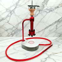 Ensemble de narguilé chicha avec tuyau en caoutchouc, lumière LED, fusée, élégant, accessoire de fumage de bar, décoratif coloré, portable
