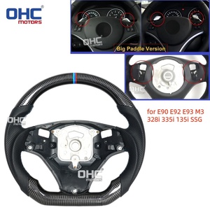 <span class=keywords><strong>Volante</strong></span> de Fibra de Carbono Real para BMW M3 328i 335i SSG 135i DCT E92 E93 E90, Disponible en EE. UU., con Línea Tricolor - Product Image 2