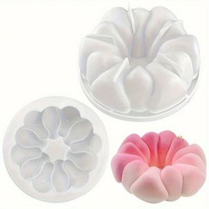 แม่พิมพ์เค้กชิฟฟอนรูปดอกไม้และพวงดอกไม้หิน สำหรับทำขนมหวานสไตล์ฝรั่งเศส มูส อุปกรณ์อบขนมที่ใช้กับเตาอบได้ - Product Image 1