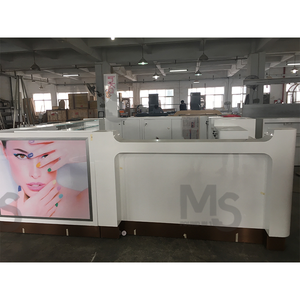 Hiện đại sang trọng bằng gỗ Nail Salon <span class=keywords><strong>pop</strong></span>-up hiển thị đứng với <span class=keywords><strong>LED</strong></span> chiếu sáng bán lẻ Glass Showcase cho bán - Product Image 2