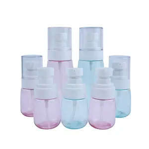 Botella de spray de niebla para mascotas vacía 30ml 60ml 100mL botella de spray de perfume de plástico azul rosa para embalaje de cuidado de la piel