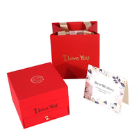 9 Bunga Sabun Mawar Kalung Kotak Hadiah Hari Valentine Hadiah Hari Ibu Set Perhiasan Mawar