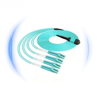 Cable de Fibra Óptica Multimodo NX CORE MPO a LC OM3 OM4 de 12 Núcleos, Conector de Distribución para Redes de Centros de Datos FTTH