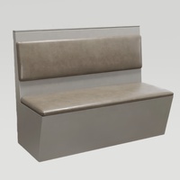 Ensemble de mobilier de restaurant en acier inoxydable de style industriel, thème commercial cartes et canapés, pour salons de thé, hôtels et cafés
