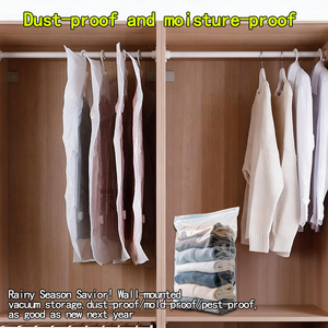 Bolsa de Almacenamiento Colgante <span class=keywords><strong>al</strong></span> Vacío <span class=keywords><strong>para</strong></span> <span class=keywords><strong>Ropa</strong></span> y Chaquetas, Montada en la Pared, Engrosada, Antipolvo, Antirarrugas, Transparente - Product Image 3