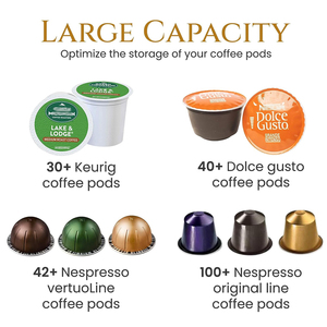 Vente en gros de supports de rangement pour <span class=keywords><strong>capsules</strong></span> de café <span class=keywords><strong>Nespresso</strong></span> Keurig en bois avec base en bois naturel - Product Image 4