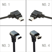 Cable de Carga Mini USB Macho a Extremo Abierto con Ángulo de 90 Grados Arriba/Abajo para Cámaras y Computadoras