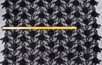 Tissu en dentelle noire soluble dans l'eau, 100% polyester de haute qualité, nouvelle collection