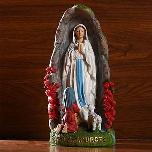 Statue <span class=keywords><strong>de</strong></span> la Vierge Marie <span class=keywords><strong>de</strong></span> <span class=keywords><strong>Lourdes</strong></span>, 8 pouces, en prière, figurine <span class=keywords><strong>de</strong></span> la Sainte Vierge Marie ; Décoration religieuse catholique pour la maison - Product Image 4