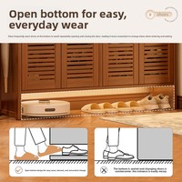 Meuble à chaussures intégré pour entrée, grande capacité, en bambou, multifonctionnel, pour couloir, de luxe, moderne, autoportant