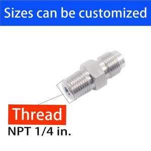 Fabricant de raccords de tuyauterie de Shanghai, type Swagelok, 316SS, forgé, NPT/<span class=keywords><strong>BSPP</strong></span>/BSPT, HEX, embout, tuyauterie hydraulique, raccords, ASME - Product Image 4