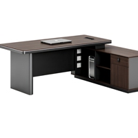 Bureau d'ordinateur exécutif en bois en forme de L extensible, moderne et minimaliste, prix abordable, 1,6 m/1,8 m/2 m, mobilier du Guangdong