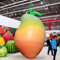 Ballon publicitaire géant gonflable en forme de mangue dégradée, modèle personnalisé pour la promotion des vergers, des fermes, des festivals et la décoration extérieure