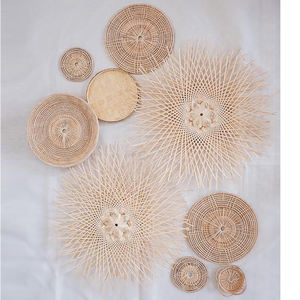 Gran oferta de cestas africanas, 13 Uds., cestas de decoración de pared para decoración de pared Bohemia, Cestas tejidas con diferentes diseños para arte de pared Boho - Product Image 6