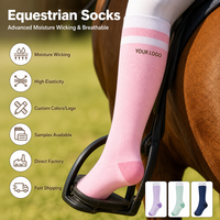 Chaussettes d'équitation haute performance à compression, absorbant la transpiration, sur mesure, pour l'équitation