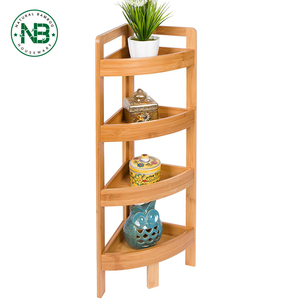 ידידותי לסביבה 4 Tier במבוק Bh277 4-מדף פינת מגדל רב תכליתי אחסון מדף - Product Image 5