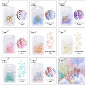 งานตกแต่งเล็บลายดอกไม้งานประดิษฐ์ทำจากเรซิ่น5กลีบ & ลูกปัด - Product Image 6