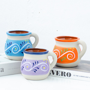 Tazas mexicanas de terracota de 12oz, tazas de arcilla, tazas de café artesanales, vasos de cóctel y tazas de té para bebidas frías o calientes - Product Image 4