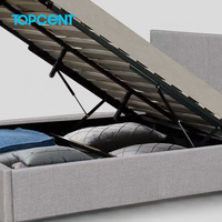 Lit mural Topcent avec matelas, meubles pour économiser de l'espace, cadre de lit robuste