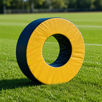 Anneau de Tackling en Mousse PVC pour Rugby 140x70x30cm, Tube de Tackling pour Entraînement de Football, Roue en Mousse Souple pour Exercices de Défense, Logo Personnalisé