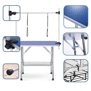 Table de toilettage pour chien 36 pouces en acier inoxydable pliable avec tapis antidérapant pour le soin et le bain des animaux - Product Image 4