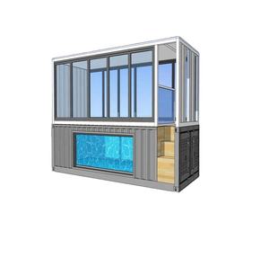 Piscine intérieure en conteneur de 20 pieds, neuve ou d'occasion, personnalisable, à vendre et Contenedor Piscina - Product Image 1