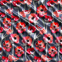 Blumenbedruckter Satinstoff 58/60 Zoll Mittelschweres Gewebtes Heimtextil für Damen