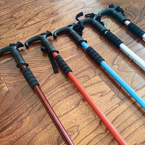 Bâtons de randonnée en acier au carbone, longueur réglable, pour les voyages en plein air et les activités de randonnée - Product Image 2