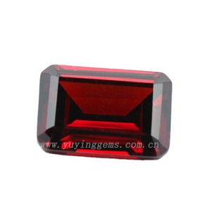 Lote de diamantes de baguette sueltos para joyería, corte de Esmeralda, granate, <span class=keywords><strong>cz</strong></span> - Product Image 1