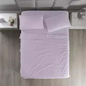 Parure de draps Viasoft King Size en coton lavé, hypoallergénique, avec drap plat et drap-housse, et 2 taies d'oreiller, pour usage domestique - Product Image 3