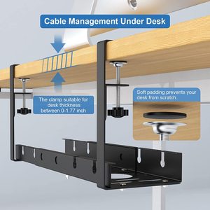Estante Extensible de Acero al Carbono para Gestión de Cables Debajo del Escritorio, de 12 a 21.3 Pulgadas, para Almacenamiento de Cables de Escritorio - Product Image 3