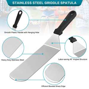 <span class=keywords><strong>Kit</strong></span> de <span class=keywords><strong>Barbacoa</strong></span> de Acero Inoxidable, Accesorios para Parrilla, Limpiador de Cepillo, Espátula para Huevo, 15 Unidades - Product Image 4