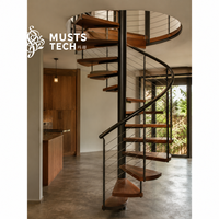 Escalier en colimaçon au design moderne et épuré, fabrication professionnelle, conception personnalisée