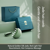 Peigne électrique en jade massant le cuir chevelu avec chaleur et lumière rouge, outil de soin des cheveux, de bien-être et de beauté pour la maison, le salon, vente en gros B2B