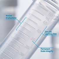 Tube à centrifuger 50ml en plastique jetable de laboratoire dans un sac stérile sans impression