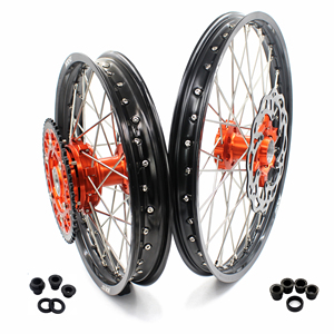 Ruedas de moto de cross todoterreno KKE 21/18 <span class=keywords><strong>Enduro</strong></span> CUSH Drive para <span class=keywords><strong>KTM</strong></span> EXC 2003, 125-530CC, 2024-, con piñón y disco - Product Image 1