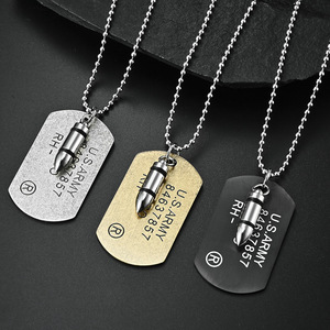 Collar con Placa de Identificación Militar de Acero Inoxidable, Colgante para Hombre, Regalo, Joyería - Product Image 2