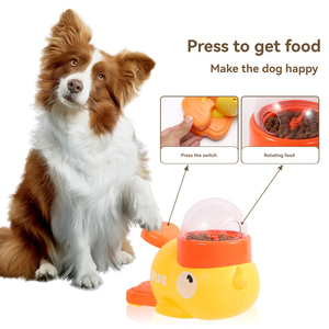 Tigelas ecológicas de aço inoxidável do alimentador automático do instrutor interativo do pato amarelo do gato e do animal de estimação do cão - Product Image 2