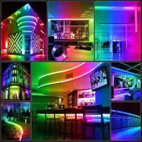 0.5-5M WS2812B Bande LED adressable individuellement 30/60/74/96/144leds/m WS2812 5050 RGBIC Pixels intelligents Lumière LED IP30/65/67 DC5V
