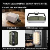 Lampada da Campeggio a LED Portatile Ricaricabile Magnetica 5W 5V con Batteria a Lunga Durata, Luce da Lavoro per Esterni, Ideale per Viaggi Transfrontalieri