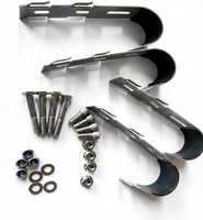 Kit de fixation solaire pour balcon en aluminium anodisé argenté, réglable, pour mini-système photovoltaïque, compatible avec les panneaux solaires encadrés pour maisons européennes