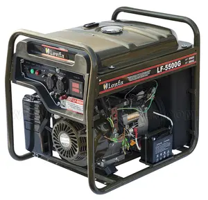 Generador de gasolina portátil silencioso, 5 kw, 5kVA, 6kw, 6kVA, 7kw, con Ohv, 4 tiempos, refrigerado por aire, motor de Gas de un solo cilindro
