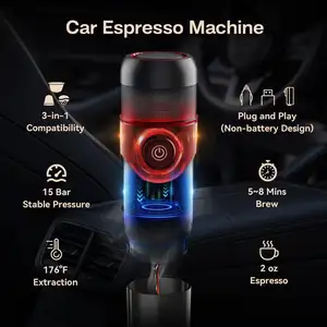 2022 Draagbare Expreso Enkele K Cup Elektrische Mini Espresso 12V Outdoor Reizen Elektrische Verwarming Capsule Koffiezetapparaat Machine