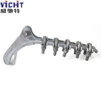 Serre-câble de tension de type boulonné en alliage d'aluminium galvanisé série NLD, certifié IEC/GB, accessoires pour lignes aériennes électriques