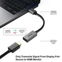 Adaptador DP a HDTV 4K UHD 30Hz, Convertidor Estándar DP / Mini DP Macho a Hembra de Aleación de Aluminio para Laptop, PC, TV, Monitor, Proyector